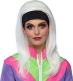 Boland Pruik Retro babe Wit - Steil - Lang - Vrouwen - Danser/danseres - 80's & 90's - Disco