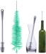 Unyqoos® Set de deux longs goupillons avec poils en silicone et nylon, vert