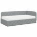 vidaXL Cadre de lit d'angle Tissu Gris clair 100 x 200 cm