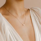 Hey Happiness Hart Hanger Ketting Dames - Roestvrij Staal 18K Roségoud Verguld - Verstelbaar 46+5 cm - Waterproof - Roségoud