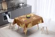 Bonamaison Tafelkleed, Anti-Mold, Sneldrogend, Waterdicht, 100% Polyester Tafellaken, Bruine tinten, 140 x 140 Cm - Ontworpen en Vervaardigd in Turkije