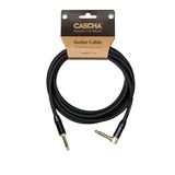 Cascha Professional Line Gitaarkabel, Angled, zwart, 9 m