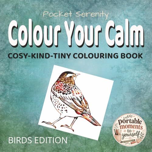 Colour Your Calm Birds Edition Pocket Size Colouring Book