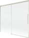 Mexen Rox badwand 2-delig schuifbaar 180 x 150 cm, transparant, geborsteld nikkel