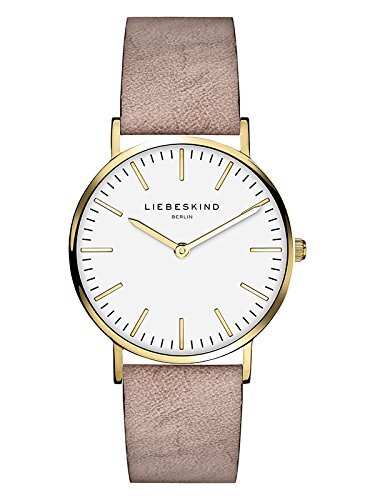 Liebeskind Berlin Dames Analoog Kwarts Horloge, met Lederen Armband, Paars, LT 0084 LQ