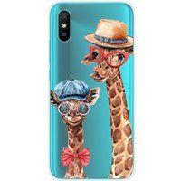 Xiaomi Siliconen hoesje compatibel met Xiaomi Redmi 9A, Xiaomi Redmi 9AT, Xiaomi Redmi 9i Grappige giraffe