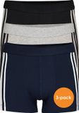 Schiesser 95/5 Stretch shorts (3-pack) - Zwart, Blauw en Grijs