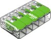 WAGO 221-425 221 Verbindingsklem Flexibel: 0.14-4 mm² Massief: 0.2-4 mm² Aantal polen: 5 25 stuk(s) Transparant, Groen