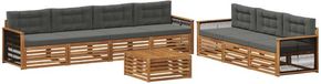 vidaXL - Acacia Hout Loungeset - Natuurlijk en Antraciet