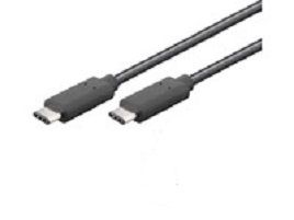 MicroConnect USB C/USB C Kabel - 1 m - Zwart