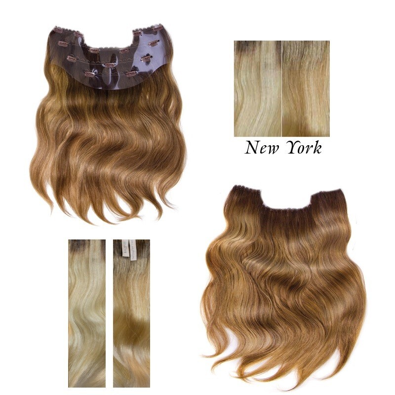 Balmain Hair Clip-In Weft 40 cm. 5-delige set kleur NEW YORK. 100 % echt haar