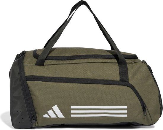 Adidas Essentials 3-Stripes Duffle Bag - Green - Cotton - Fitness & Training - Unisex - 2024