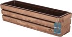 KOTARBAU® Jardinière - Bac à fleurs bois - avec insert plastique - Bac à balcon - 60 x 18 x 15 cm - Marron