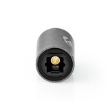 Nedis Adaptateur Toslink - Toslink Femelle - Toslink Femelle - Droit - Métal - Gris Gun Metal