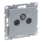 Legrand 765269 Wandcontactdoos TV + SAT Aluminium