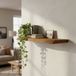 Relaxdays Wandplank, rustieke zwevende plank, massief grenenhout, 3x100x22 cm, bruin