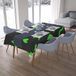 Bonamaison Tafelkleed, Anti-Mold, Sneldrogend, Waterdicht, 100% Polyester Tafellaken, Neon groene rook, 140 x 200 Cm