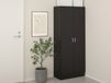 FOCAMI Armoire à chaussures 2 portes noir