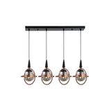 Opviq Industriële Kroonluchter, Black & Copper, 100 cm Hoogte x 80 cm Breedte x 25 cm Diepte
