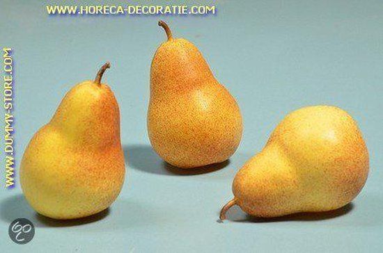 MilaNNE Peren geel/rood medium 2 stuks (decoratie)