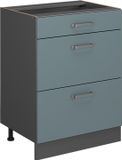 Vicco R-Line Keukenonderkast – 60 cm met laden, zonder werkblad Blauw-grijs