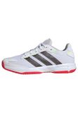 adidas Stabil Junior Indoor sportschoenen voor kinderen, uniseks, Ftwr White/Aurora Met./Semi Lucid Red, 32 EU