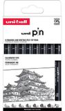 Uni-Ball Pin Set Met Gekalibreerde Punt 8 Stuk