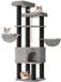 Feandrea Arbre à chat - Grand poteau griffoir - Plusieurs niveaux - XXL - 187 cm - Gris/Noir
