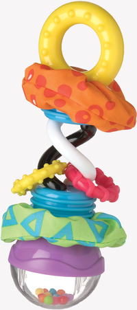 Playgro Super Shaker Rattle - Multicolor Baby Toy with Teether - 3+ Months