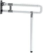 SENDERPICK WC-steunklapgreep - 1 stuk Premium gehandicaptengreep WC-greep opstahulp, toiletten baden klapgreep handgreep, badkamersteun handgreep opvouwbaar 600 mm/750 mm (750 mm wit)