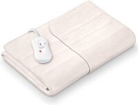 Zinaps SW Electric Blanket - SWB 20 verwarmde onderdeken van fleece | elektrische deken met beveiligingssysteem en 3 temperatuurniveaus eenvoudige bevestiging op bed en matras Wasbaar op 30° | 150 x 80 cm