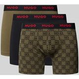 HUGO Boxershorts kaki / rood / zwart
