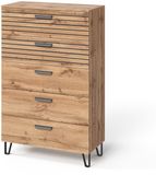 Vicco Amber Dressoir – 80 x 127.6 cm met 5 laden Eiken Wotan