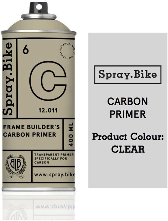 Spray.Bike Carbonnen Frame Primer Spuitverf - Frame Builder's Carbon Primer - Primer voor onbewerkte koolstofvezel en harscomposiet - 400ml Spuitbus