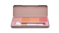 bonvoyage Essentials Radiant, Blush Palette met 4 Matte en Parelmoer Blush Tinten, Inclusief Blush Kwast voor een Egale Applicatie, Blush Make-up Kit