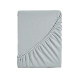 Hoeslaken voor tweepersoonsbed, hoeslaken met hoeken, effen, elastisch aan 4 zijden, 100% katoenen jersey, 170/180 x 190/200 cm, grijs