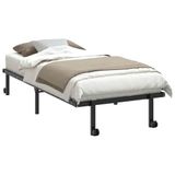 vidaXL Bedframe - zonder matras - opvouwbaar - 90x200 cm - staal - zwart