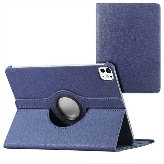 imoshion Tablet Hoes - Geschikt voor Apple iPad 11 2025 A16 / iPad 10e generatie (2022) 10.9 inch - 360° Draaibare Bookcase - Donkerblauw