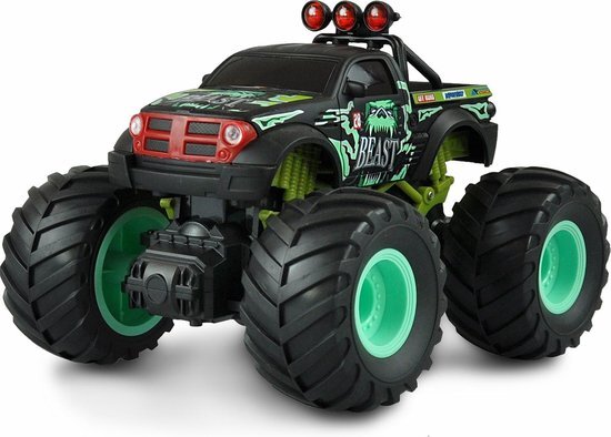 AMEWI 22484 Big Buster Monstertruck 1:18, afstandsbediening, RTR, 2,4 GHz, groen