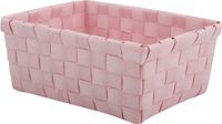 MSV Opbergmand Kunststof Roze – Opbergdoos van Polypropyleen voor Badkamer, Slaapkamer en Kantoor – 19 x 14 x 8 cm