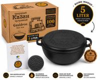 Maysternya Gietijzeren Dutch Oven - 5 Liter - Zwart