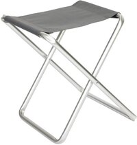 Bo-Camp Campingkrukje + Oplegblad - Grijs - Aluminium - 48 cm