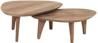 DTP Home Salontafel Bliss Teakhout, 100 x 70cm - Bruin - Organisch