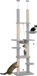Arbre à chat en carton, arbre à chat - Hauteur réglable 225–255 cm - Bois - 5+ niveaux - Blanc