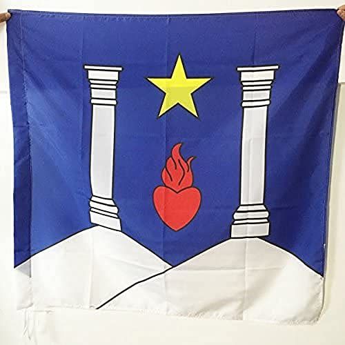 Kanonnen Regular van de Lateraanse Vlag 90x90 cm voor een paal - St. Augustinusvlag 90 x 90 cm - Banier 3x3 ft met gat - AZ FLAG