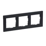 LEGRAND, SEANO 3-voudig frame, thermoplast, halogeenvrij, antraciet gelakt