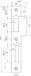 Nemef P 1769/17 Rs Sluitplaat | RVS 29x196mm rechthoekig | DR 1+3 | draairichting: rechts - 9176990171