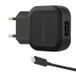 Qoltec 50184 oplader voor mobiele apparatuur Hoofdtelefoons, Headset, Powerbank, Smartphone, Tablet Noir AC, DC Binnen