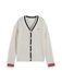 Tommy Hilfiger Gilet tricot ivoire / marine / rouge flamme