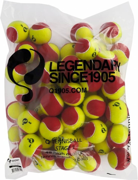 Q Q-Tennisbal ST3 48pcs/bag Yellow-Red